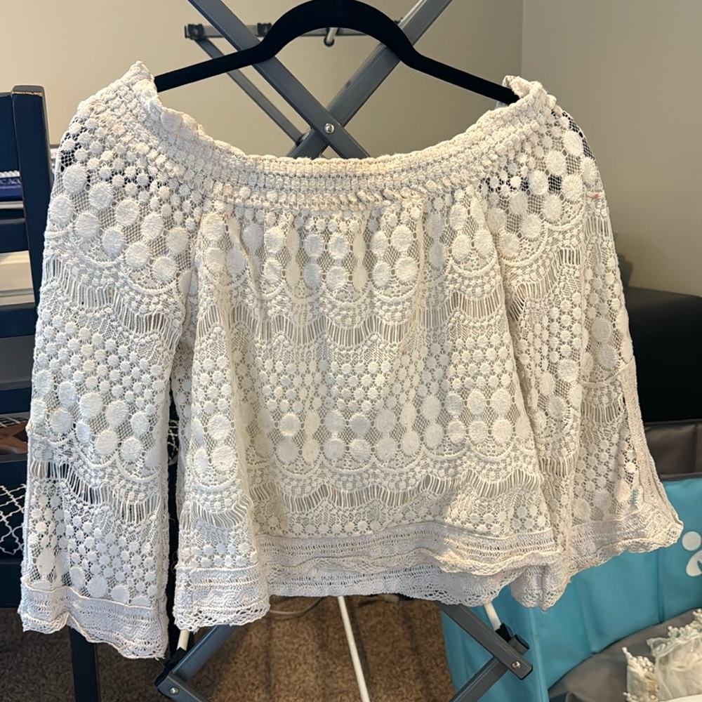 Off the shoulder crop top